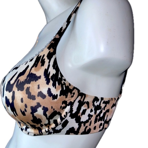 SOMA Mimi Demi Memory Foam Padded Underwire Leopard Cheetah Print Bra Sz 34D NEW - Picture 4 of 16